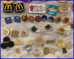 100+ Vintage McDonalds Pins Lot McRib Big Mac Tonight 80s 90s 2000s Some Rare