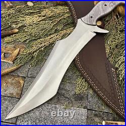 19 Rare Custom Handmade D2 Hunting Full Tang Tanto Big Bowie Knife H111