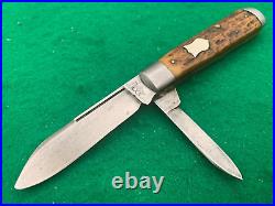 1902-1932? SCHATT & MORGAN RARE Big SWELL END BeaUTiful BONE vintage KNIFE