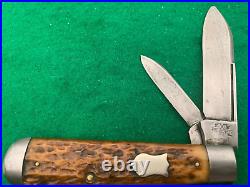 1902-1932? SCHATT & MORGAN RARE Big SWELL END BeaUTiful BONE vintage KNIFE