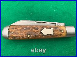 1902-1932? SCHATT & MORGAN RARE Big SWELL END BeaUTiful BONE vintage KNIFE