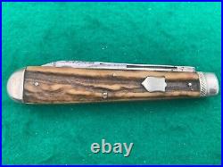 1920-193o Bridge Cutlery Co. Big 4-1/2 Stag Trapper Rare Knife