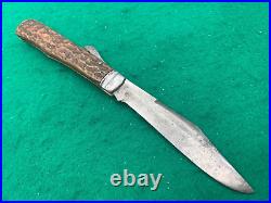 1922-1932 QUEEN CITY BONE BIG 5-1/2 LOCKBACK SUPER rare KNIFE