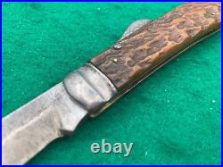 1922-1932 QUEEN CITY BONE BIG 5-1/2 LOCKBACK SUPER rare KNIFE