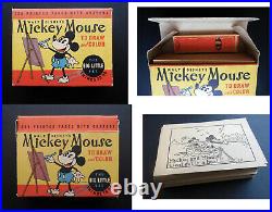 1930 MICKEY MOUSE BIG LITTLE SET To Draw & Color VERY RARE UNUSED Store Stock