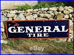 1930´s The General Tire Porcelain Enamel Big Sign Board Very Rare