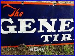 1930´s The General Tire Porcelain Enamel Big Sign Board Very Rare