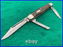 1950's CAMILLUIS nice 3 BLADE BIG BONE SWELL CENTER PATTERN RARE KNIFE