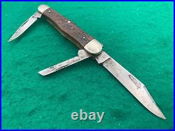 1950's CAMILLUIS nice 3 BLADE BIG BONE SWELL CENTER PATTERN RARE KNIFE