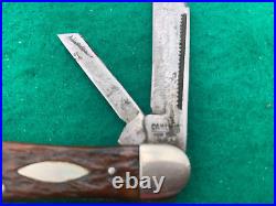 1950's CAMILLUIS nice 3 BLADE BIG BONE SWELL CENTER PATTERN RARE KNIFE