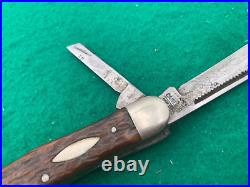 1950's CAMILLUIS nice 3 BLADE BIG BONE SWELL CENTER PATTERN RARE KNIFE