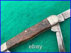 1950's CAMILLUIS nice 3 BLADE BIG BONE SWELL CENTER PATTERN RARE KNIFE