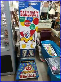 1960's Vend-Rite's Bozo The Clown Big Top Balloon Coin-Op Vending Machine RARE