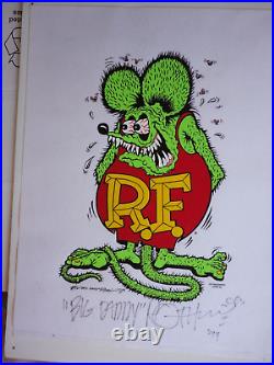 1994 BIG DADDY Ed Roth Original Singed Art Work on Felt RARE 17x22 One owner