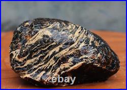 1APR430.925 Kg Rare Indonesian Natural Big Amber Zebra Rough specimens, Amb