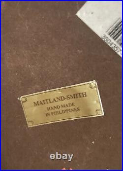 2 Rare Big Maitland Smith Brass Metal Marble Hoof Base Winged Swan Lamp 35