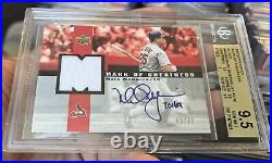 2003 Mark McGwire Upper Deck Mark Of Greatness /70 Jersey Auto BGS 9.5 Amazing