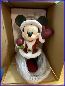 2006 Disney Santa Mickey Mouse Christmas Garden Statue Big Figure Rare