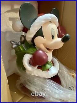 2006 Disney Santa Mickey Mouse Christmas Garden Statue Big Figure Rare