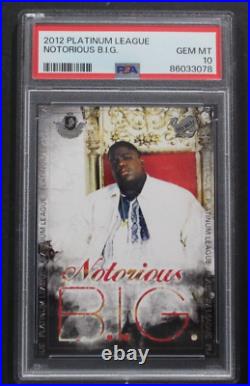 2012 Platinum League Self Made Hip Hop Notorious B. I. G Rc Card Super Rare Psa 10