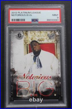 2012 Platinum League Self Made Hip Hop Notorious B. I. G Rc Card Super Rare Psa 9