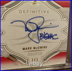 2020 Topps Definitive Mark McGwire On Card Auto 1/1 Inscription Big Mac Rare 1/1