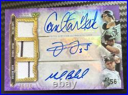 2020 Topps Triple Threads Auto Relic /27 Fisk Thomas Buehrle Card ARC-FTB Sox