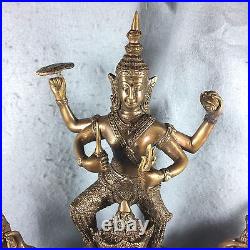 21 Big Bucha Statue Phra Vishnu Ride Garuda Thai Buddha Amulet Talisman RARE