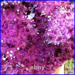 3.67LB Big Skeletal Deep Purple Quartz Rare Amethyst Crystal Cluster Specimen