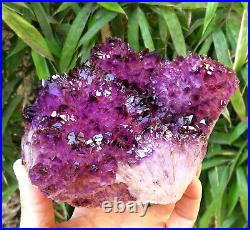 3.67LB Big Skeletal Deep Purple Quartz Rare Amethyst Crystal Cluster Specimen