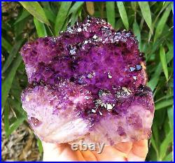 3.67LB Big Skeletal Deep Purple Quartz Rare Amethyst Crystal Cluster Specimen