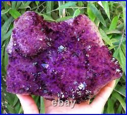 3.67LB Big Skeletal Deep Purple Quartz Rare Amethyst Crystal Cluster Specimen