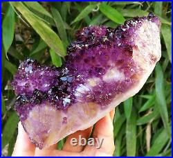 3.67LB Big Skeletal Deep Purple Quartz Rare Amethyst Crystal Cluster Specimen