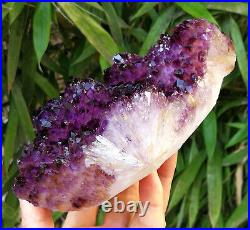 3.67LB Big Skeletal Deep Purple Quartz Rare Amethyst Crystal Cluster Specimen