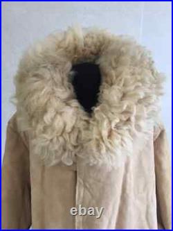 #34 Rare 60 Big Tulup General Soviet Army Bekesha Winter Sheepskin Coat USSR 5XL