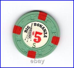 $5 Big Bonanza Casino Poker Chip. Rare