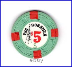 $5 Big Bonanza Casino Poker Chip. Rare