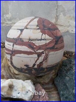 6 1/2inch Large Rare Natural Big Volcanic agate Quartz Sphere Incredible