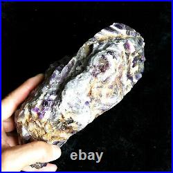 6.1LB Big Quartz Flower Natural Purple Green White Quartz Intergrowth Stone RARE