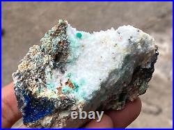 7.7cm Rare Big Dongchuanite crystal with Veszelyite on Matrix from China
