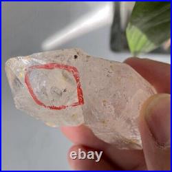 72.5g Top AAAA++Rare Herkimer diamond crystal gem tip+ BIG Moving water droplets