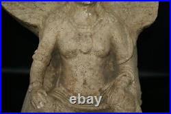 A Very Big Ancient Greek Goddess Woman with Wings Angel Stone sculpture Rare