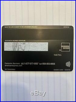 American Express Centurion Black Card with big EMV chip. Ultra RARE