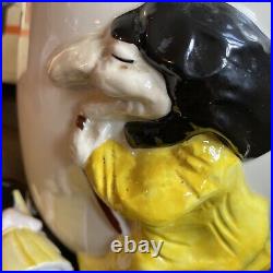 Antique Halloween Big Nose Witch Large Cookie Jar 2 + Salt & Pepper Shakers Rare