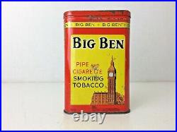BIG BEN (rare) TOBACCO TIN c1942 Vintage