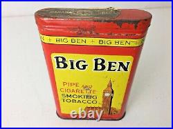 BIG BEN (rare) TOBACCO TIN c1942 Vintage