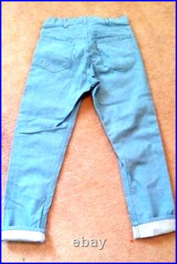 BIG E Vintage Blue Jeans Levi RARE light blue excellent 28 waist