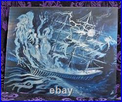 BIG Haunted Mansion lenticular Ghost Ship 6 images Disneyland Disney World RARE