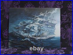 BIG Haunted Mansion lenticular Ghost Ship 6 images Disneyland Disney World RARE