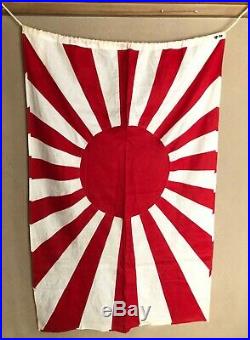 BIG Japanese Imperial Army Navy Flag Rising Sun Japan Asahi Rare STITCHED